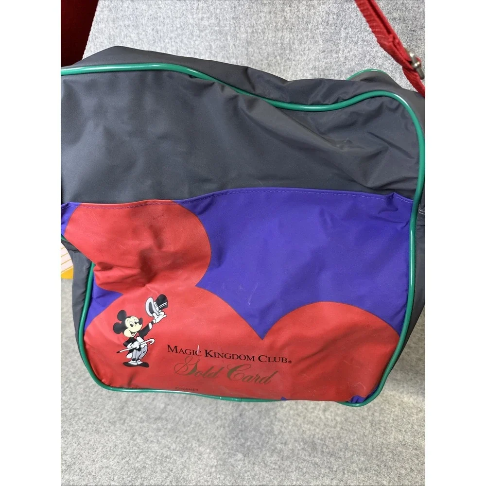 Magic Kingdom Club Gold Card Mickey Tote Shoulder Bag Vinyl Pockets Luggage Tag